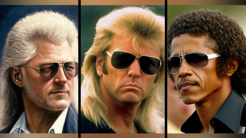 Politics in the front, party in the back. An AI tool was used to imagine all of the US presidents sporting mullets. Who wears it best? CNN's Jeanne Moos reports.