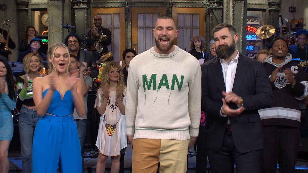 Thank you, Travis Kelce, Kelsea Ballerini, and Jason Kelce. Goodnight!