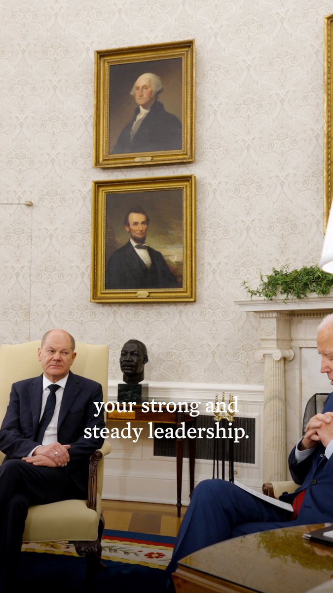 Chancellor Scholz, welcome back to the White House. A lot has happened in the last year. Through everything, Germany and the U.S. have only grown closer. Our partnership will only deepen as we continue to stand up for our shared values around the world.