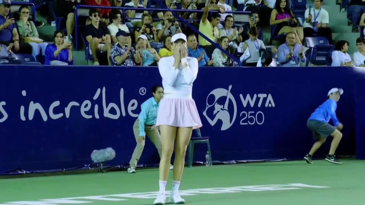 2023 Abierto GNP Seguros singles champion 🏆 Donna Vekic secures her fourth career title with a win over the No.1 seed Garcia, 6-4, 3-6, 7-5!
