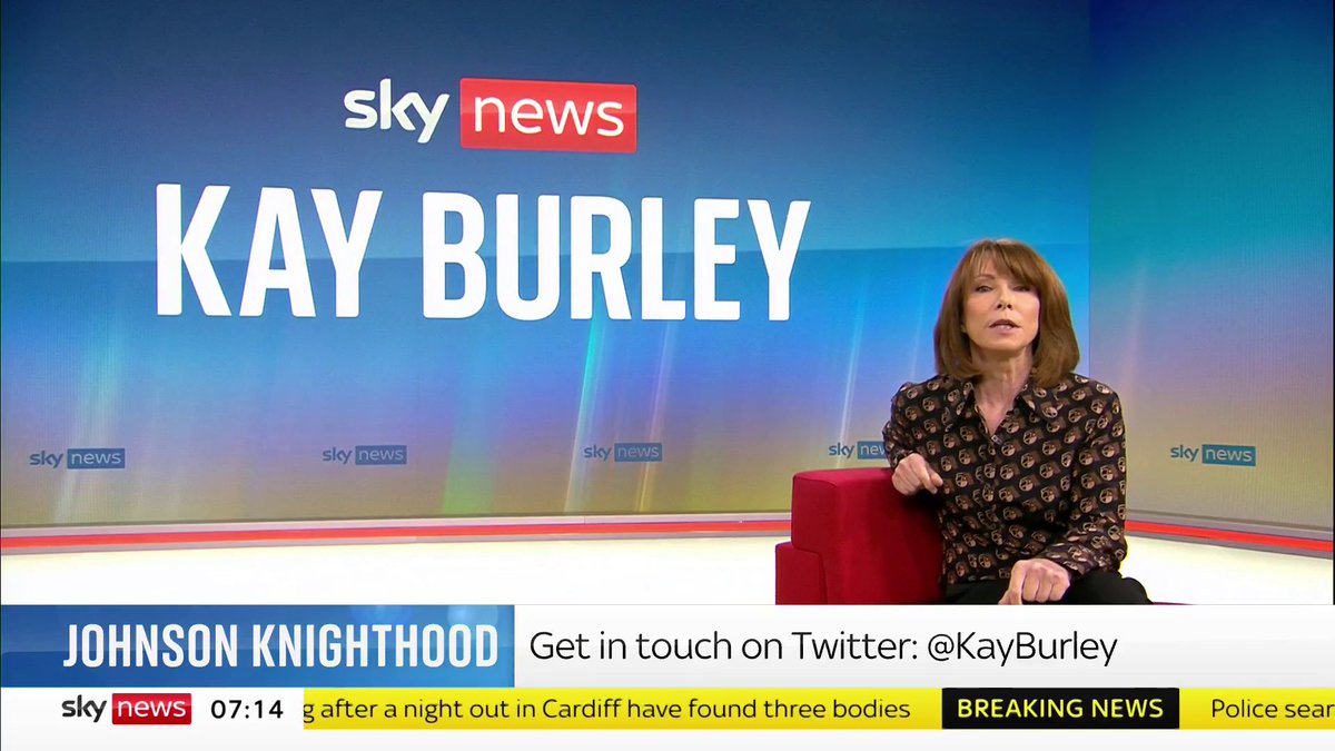 What do you think about Boris Johnson's dad potentially getting a knighthood? Tweet me directly and we'll share it on the show. #KayBurley FC