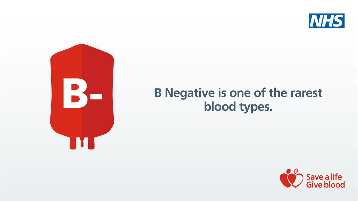 Are you B Negative? Stocks of this blood group are lower than we'd like. Please book now. ➡️ #giveblood