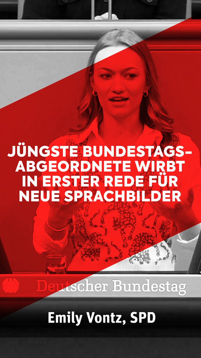 Wir müssen da noch eine richtig starke 1. Rede der jüngsten Bundestagsabgeordneten Emily Vontz aus letzter Woche nachliefern. Seht selbst: