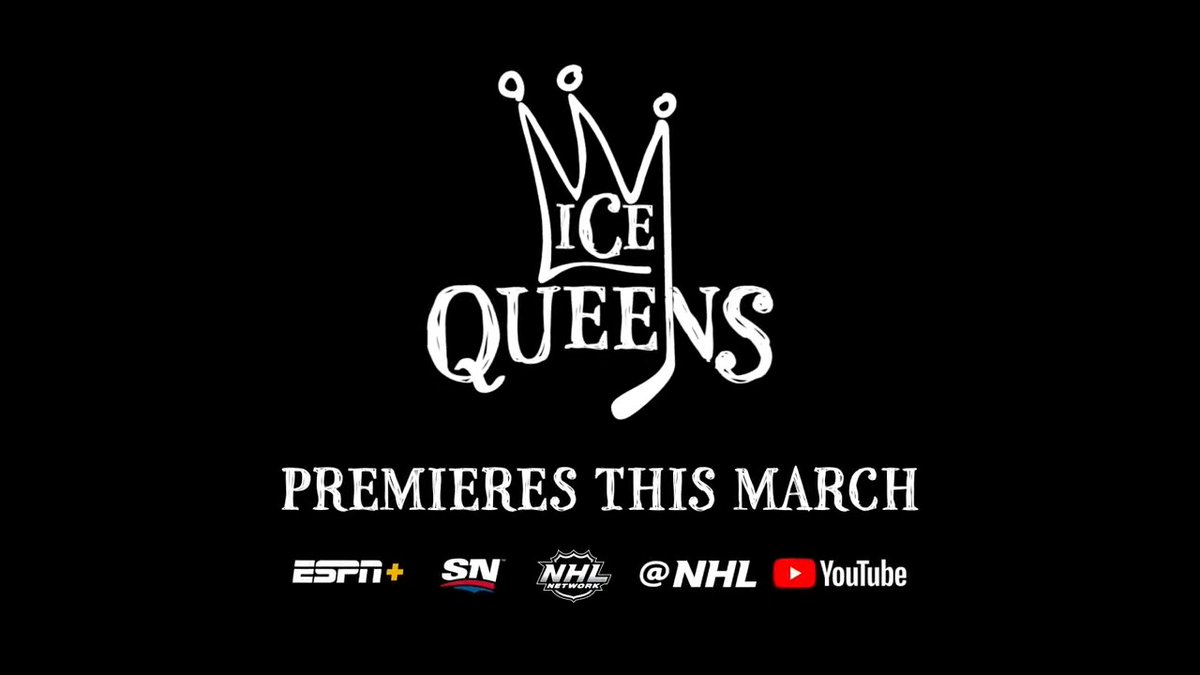 On #InternationalWomensDay, ESPN+ will debut the NHL original production 'Ice Queens' 'Ice Queens' is a documentary showcasing the resilience, perseverance, & value of female Black hockey players on the sport 🌟 Sarah Nurse, Blake Bolden, more March 8 | ESPN+ | @PR_NHL