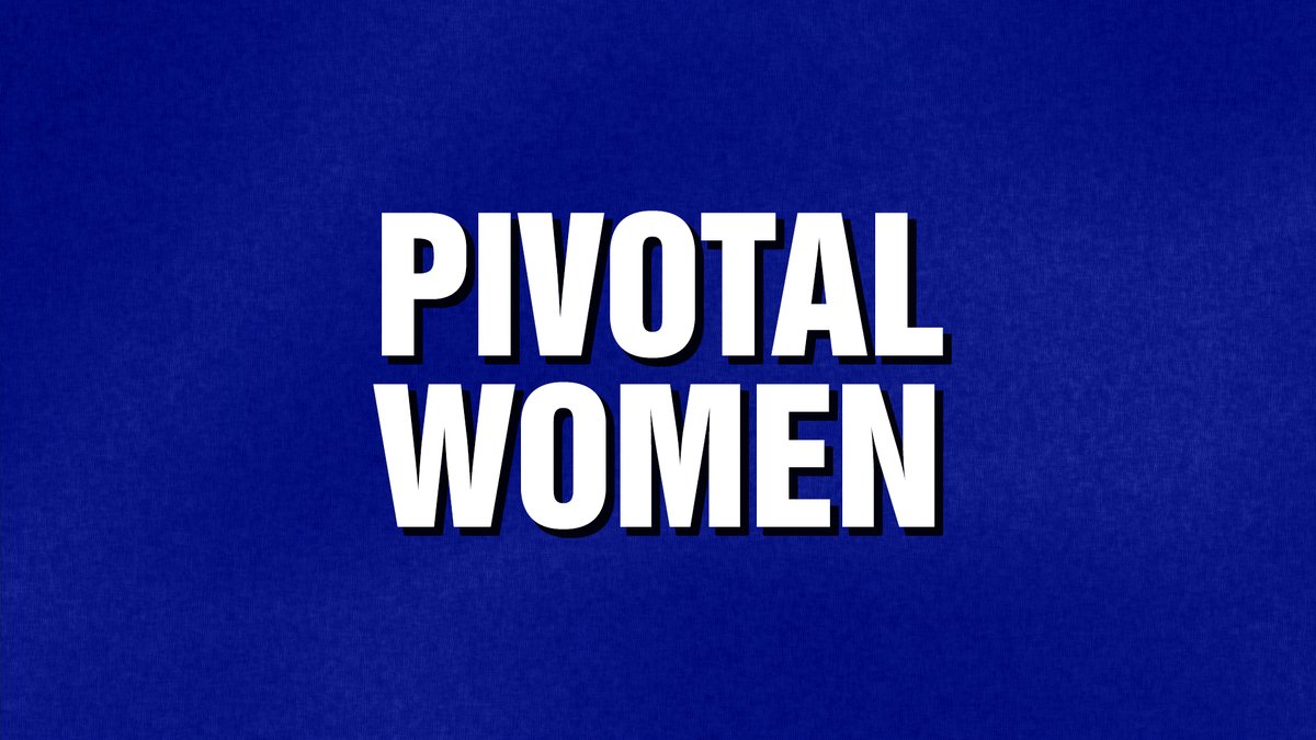 What is “Pivotal Women”? I’m excited to introduce the category on today's episode of Jeopardy! in honor of #WomensHistoryMonth. 📺 Make sure to tune in and watch!