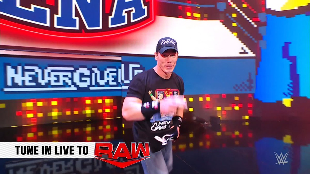 An incredibly emotional John Cena is here on #WWERaw and is taking it all in. ❤️