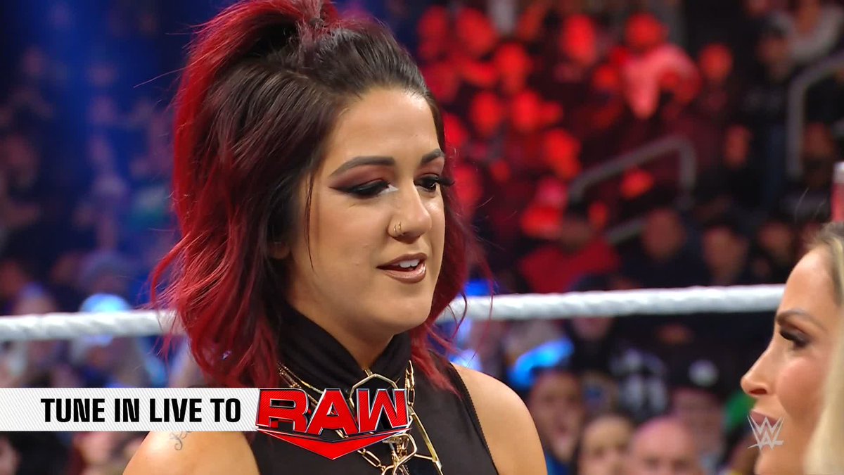 How about Bayley,@ImKingKota & IYO SKY vs. Rebecca Quin, Amy Dumas AND Trish Stratus at #WrestleMania?! #WWERaw