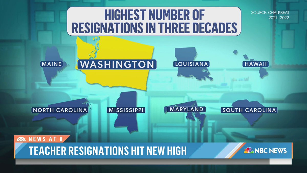 School districts across the U.S. continue to see spikes in the number of teachers resigning their jobs, leaving parents concerned about what this will mean for students. stephanie gosk reports on the alarming trend.