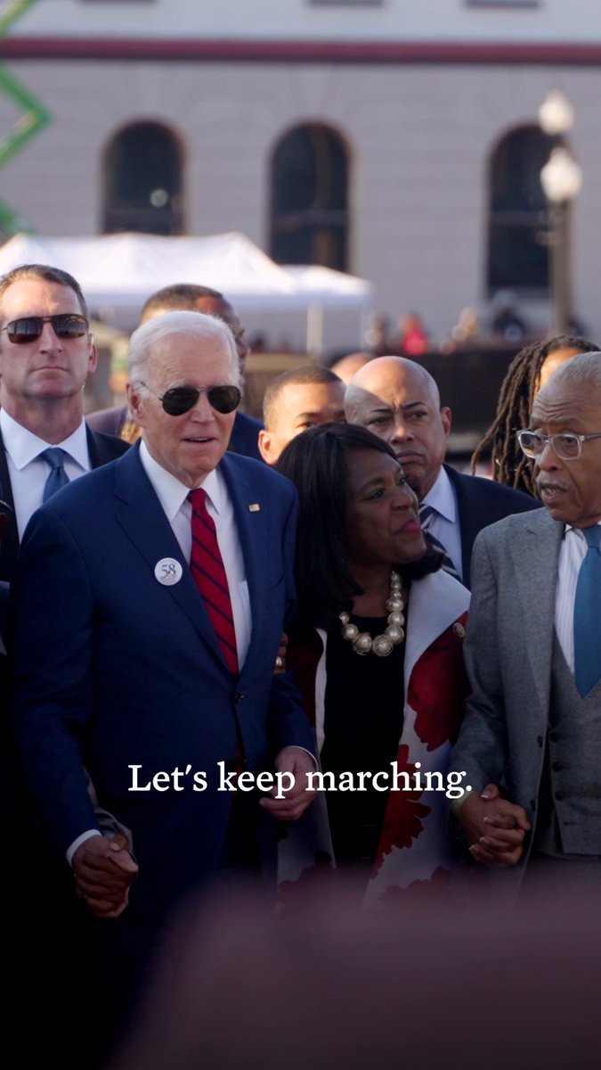 In the name of those 600 believers who marched across the Edmund Pettus bridge on Bloody Sunday – let’s not rest. Let’s keep marching forward. Together.