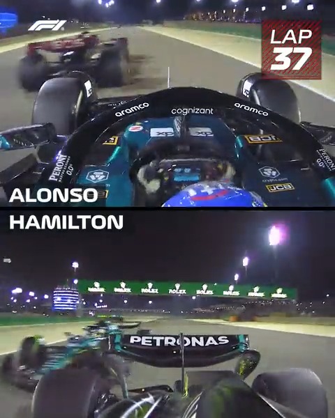 If at first you don't succeed... Alonso gets past Hamilton at the second time of asking ๐ #BahrainGP #F1