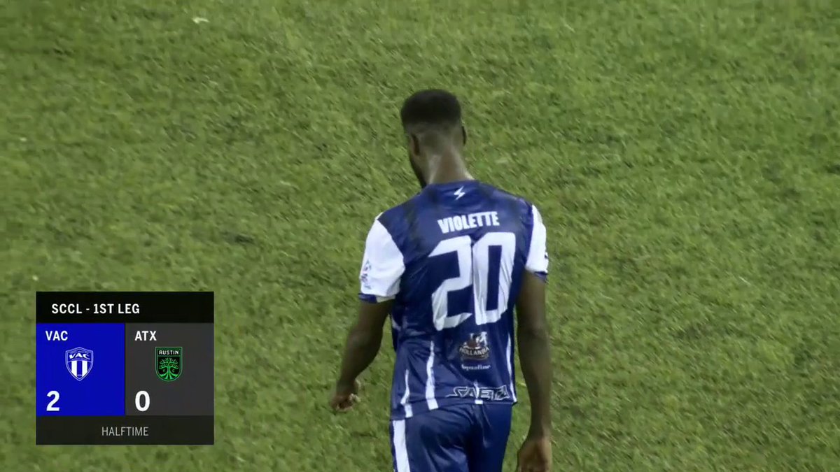👏 Violette Athlétique Club leads 2-0 at the break ⏸