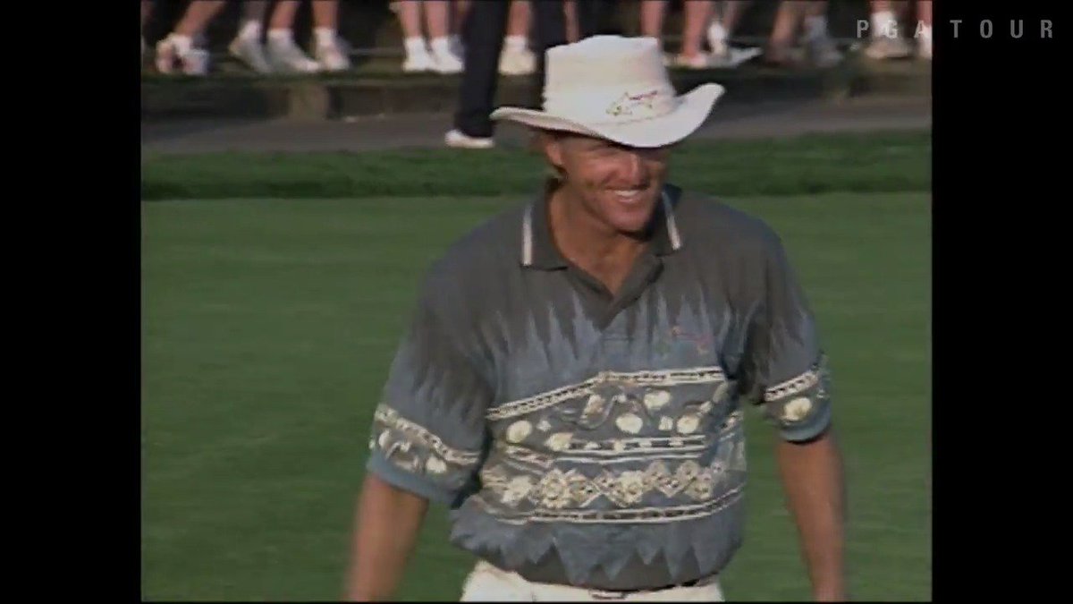 In 1994, Greg Norman told Pete Dye he was going to “chew up TPC Sawgrass”. He then shot an opening 63 and 3 x 67’s to set the 36 and 54 hole scoring records and beat the 72 hole record by 6 on 24 under. The record stands to this day!🔥🇦🇺 Greg Norman