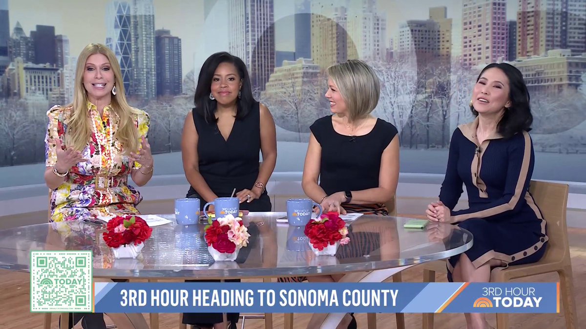 Join our TODAY family for a broadcast taping of the 3rd Hour of TODAY and our first-ever Start TODAY Event in breathtaking Sonoma County, California! Sponsored by Sonoma County Tourism.