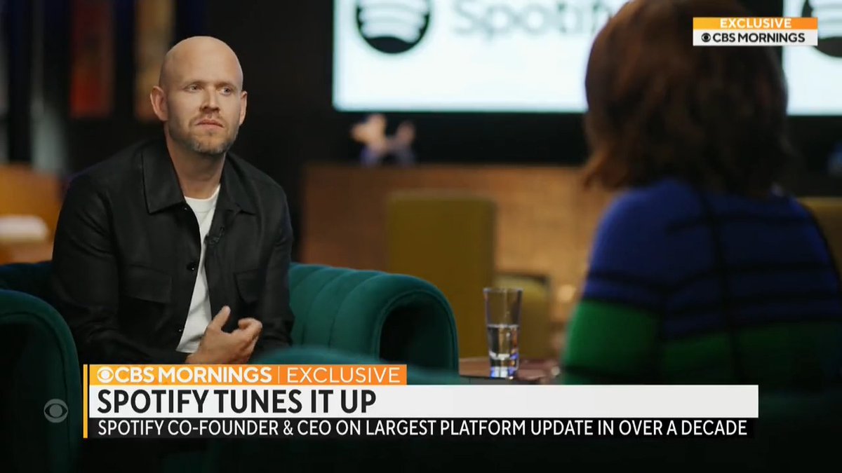 EXCLUSIVE: Spotify CEO Daniel Ek reveals changes that are coming to the streaming platform starting today: “You'll see Spotify, I think, come alive.” Watch his full interview with Gayle King tomorrow on #CBSMornings.