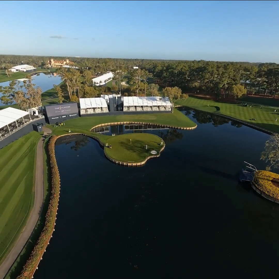 A sight to behold. TPC Sawgrass from above is a masterpiece 😍