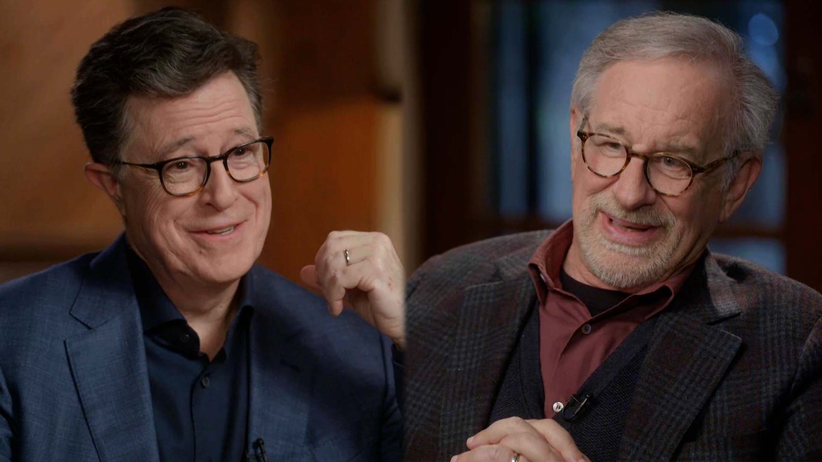 Steven Spielberg reveals how he tackled making both #JurassicPark and #SchindlersList in one year. #Colbert