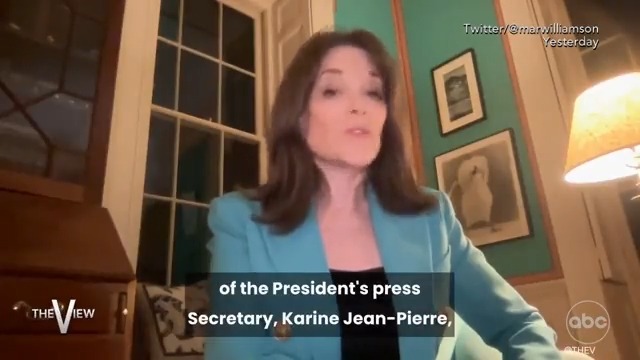 MARIANNE WILLIAMSON UPSET TO HEAR WHITE HOUSE JOKES ABOUT HER: After Williamson said she'd challenge Pres. Biden for the Democratic nomination in 2024, #TheView co-hosts react to the White House press secretary's response.