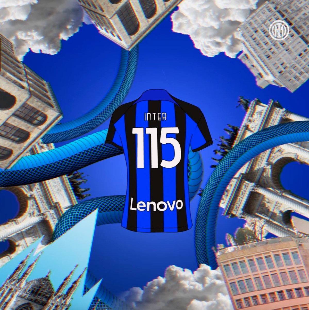 Our colours, our jerseys, our city. Happy birthday, Inter! 🖤💙 #BuonCompleannoInter #Inter115