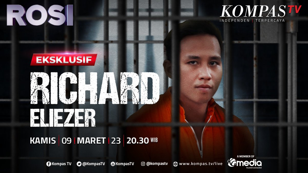 Rosi KompasTV Listyo Sigit Prabowo Simak wawancara EKSKLUSIF Rosianna Silalahi bersama Richard Eliezer Pudihang Lumiu dalam #ROSIKompasTV malam ini pkl 20.30 WIB hanya di KompasTV Rosi KompasTV Streaming: