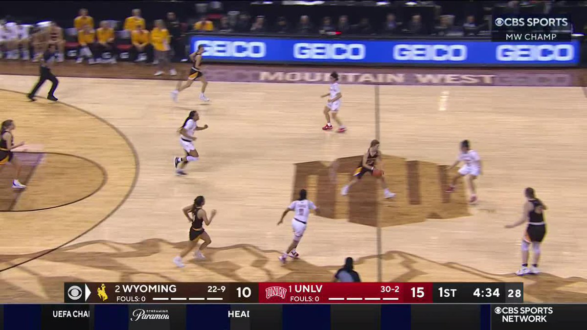 Alyssa Durazo-Frescas can't miss to start. She's 3-for-3 from downtown for the UNLV Lady Rebels.