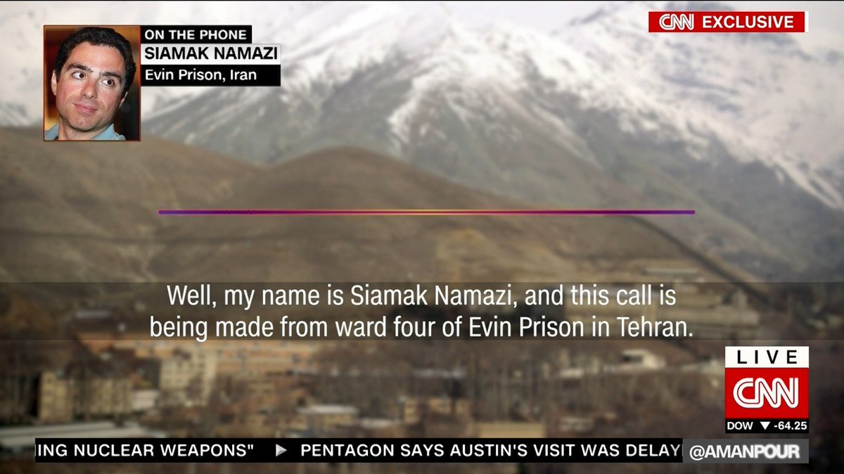 “I've been a hostage for seven and a half years now.” US citizen Siamak Namazi is the longest serving American in Iranian prison. Now, he’s speaking in an unprecedented interview from inside Evin prison to plead President Biden to get him released. “This is a desperate measure.”