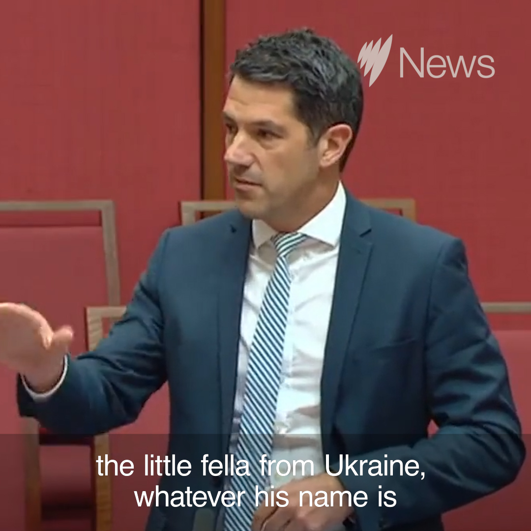 Australian Liberal Senator Alex Antic has been called to withdraw a statement in the Senate after describing Volodymyr Zelenskyy as “the little fella from Ukraine”, followed by “anyway, who cares”. For more SBS News videos, visit: