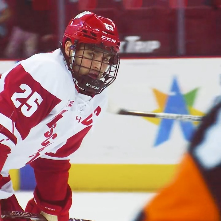 A great guy and leader for Badger hockey. Fifth-year grad student Dominick Mersch is off to the AHL's x- Chicago Wolves !!!