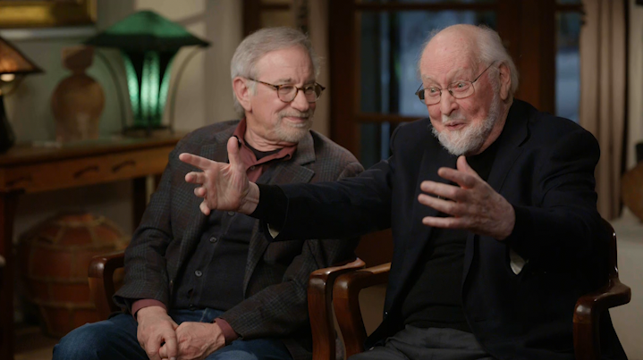 The infamous "Jaws" musical theme is no joke, but Steven Spielberg thought it was the first time he heard John Williams play it for him! 🦈 #Colbert