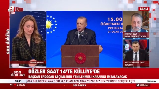 Gözler saat 14’te Külliye’de Başkan Erdoğan seçim kararını bugün açıklayacak... 🗣️Sürece ilişkin detayları Hukukçu @kemalcicek06 yorumladı.