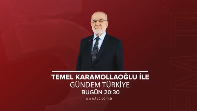 Saadet Lideri Temel Karamollaoğlu TV5’te -Güçlendirilmiş Parlamenter Sistem, Türkiye’ye ne vadediyor -Saadet'in seçim planlamasında neler var? -Masa dışındaki siyasi partilerle temas sağlanacak mı? Temel Karamollaoğlu ile Gündem Türkiye bugün 20:30'da #TV5’te Mustafa Yılmaz