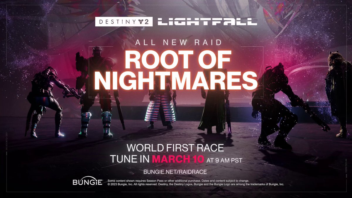 We must now confront the ancient threat growing at our doorstep. The new Root of Nightmares raid is officially live! Contest mode is enabled for the first 48 hours. 🏁