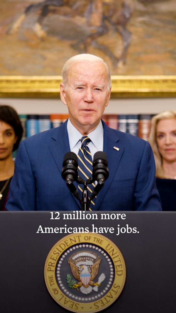 Because of our economic investments, 12 million more hard-working Americans have a job – and the sense of dignity that comes with one.