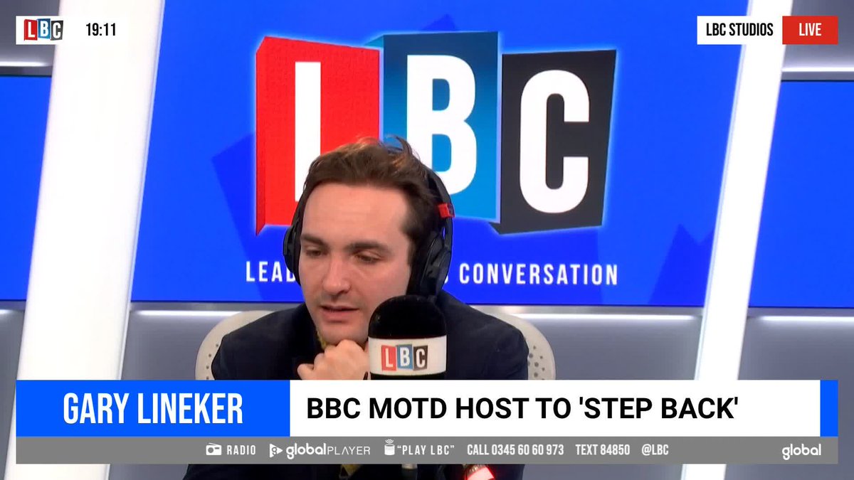 'This really winds me up.' After Gary Lineker was asked to step back from presenting Match of the Day,Lewis Goodall disagrees with this texter's narrative that 'footballers should just stay in their lane', adding there is 'so much classism in that'.