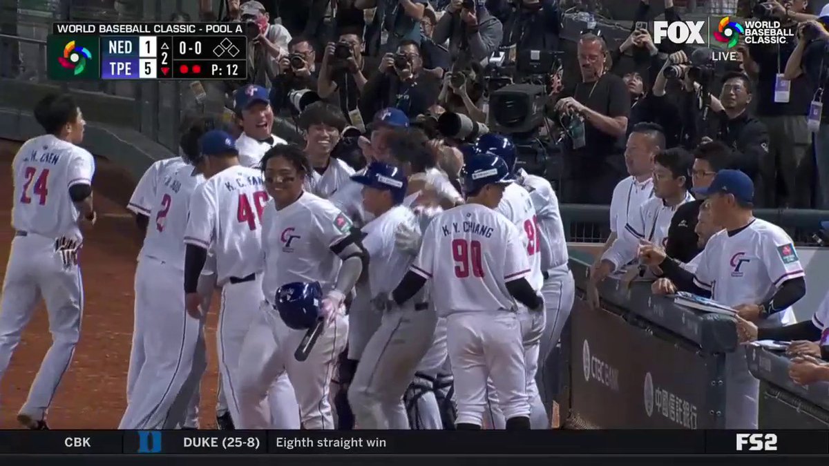 YU CHANG GRAND SLAM FOR CHINESE TAIPEI! ⚡️⚡️⚡️ 📺: FS2 and the FOX Sports App