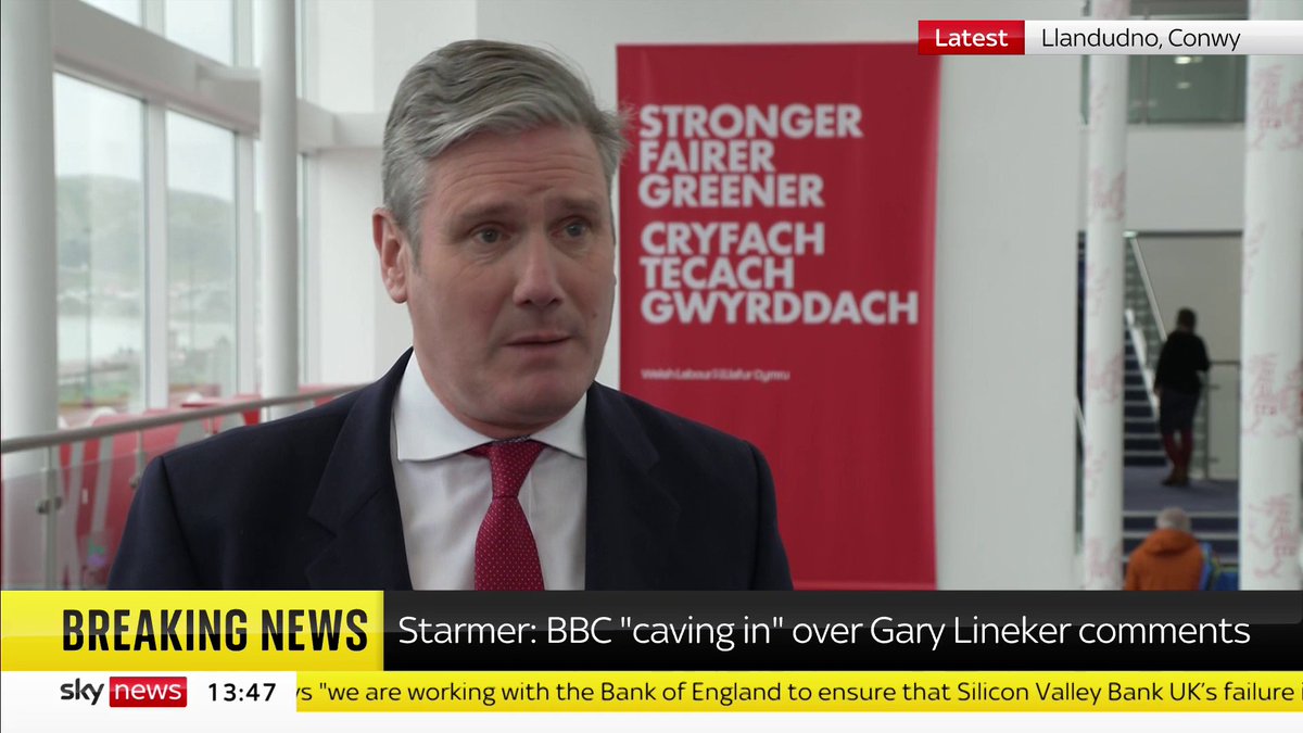 "The BBC have got this one badly wrong." Sir Keir Starmer says the BBC "caving in" to Conservative MPs in the Gary Lineker row is "the opposite of impartial" Latest: 📺 Sky 501, Virgin 602, Freeview 233 and YouTube