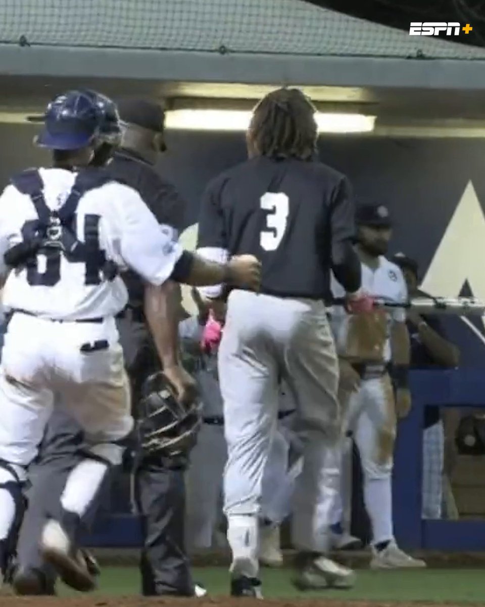 Tempers flared after the strikeout call that ended the Miss. Valley St.-New Orleans game. Do you agree with the call? 🤔