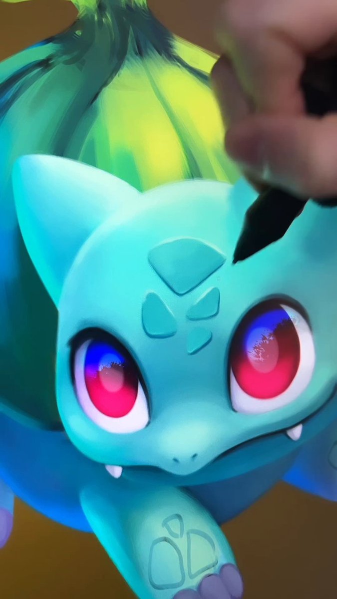 A familiar face for #FanartFriday. 🌷 🍃 TsaoShin's art fills us with a sense of nostalgia with their abundance of fan art in their incredibly cute style. 💚 #MadewithWacom #pokemon #bulbasaur #art #speedpaint