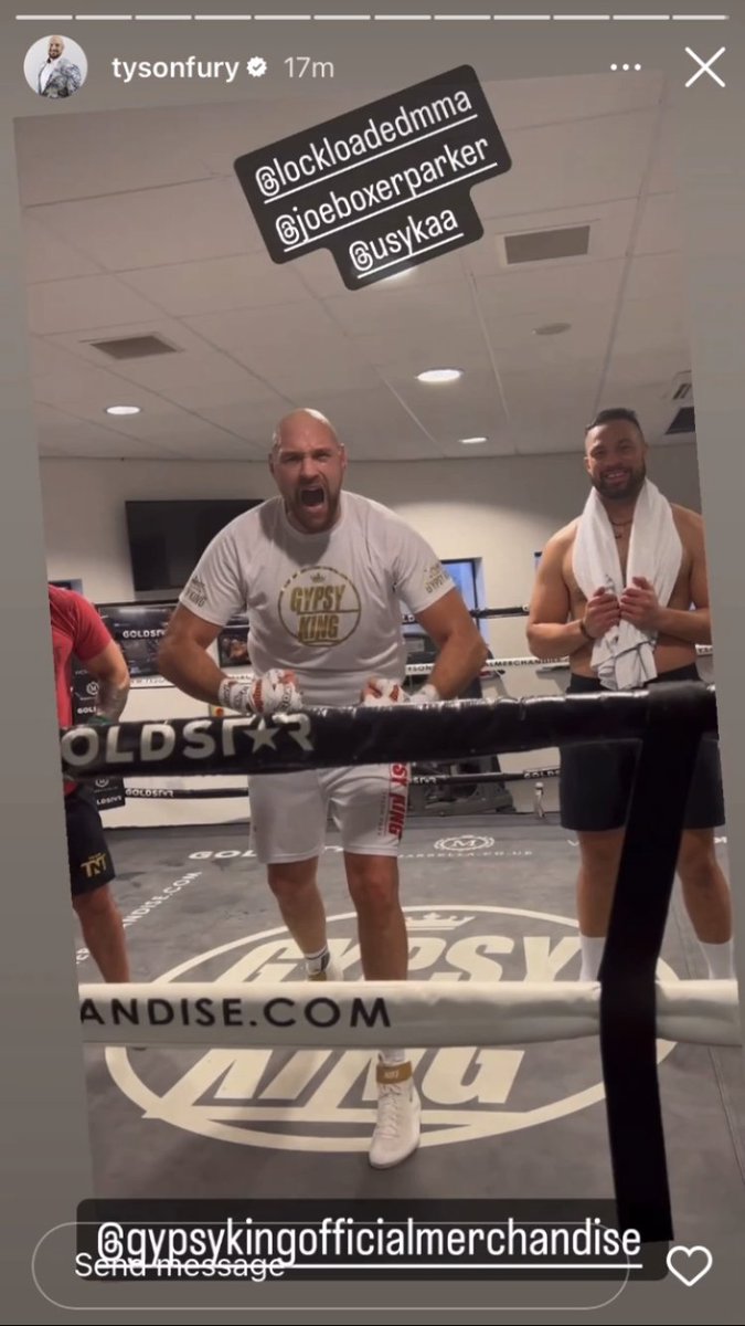 ‼️ Tyson Fury coming out firing with a message for Oleksandr Usyk after his first day of training for the undisputed fight on April 29th at Wembley… [🎥 TYSON FURY]