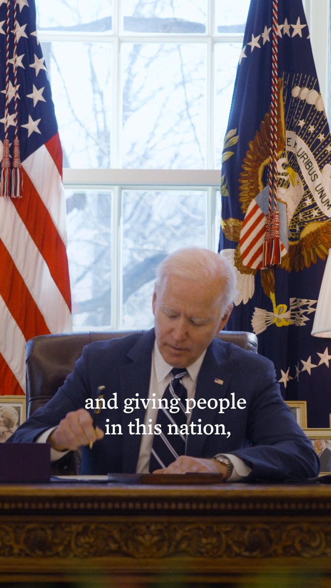 With the signing of the American Rescue Plan, we laid the foundation for the progress we see today: Record new business applications. More Americans with health insurance than ever before. Billions in investments in American manufacturing. And jobs. 12 million of them.