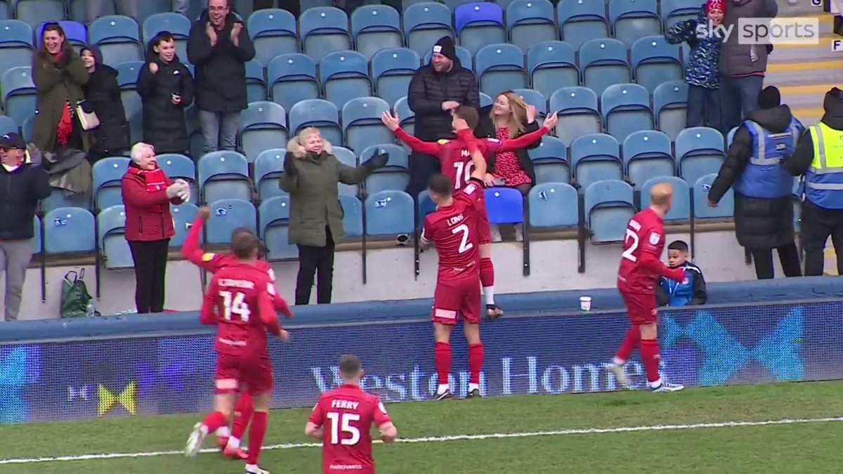 Cheltenham Town’s Alfie May with a goal of the season contender from the halfway line 🤯👏