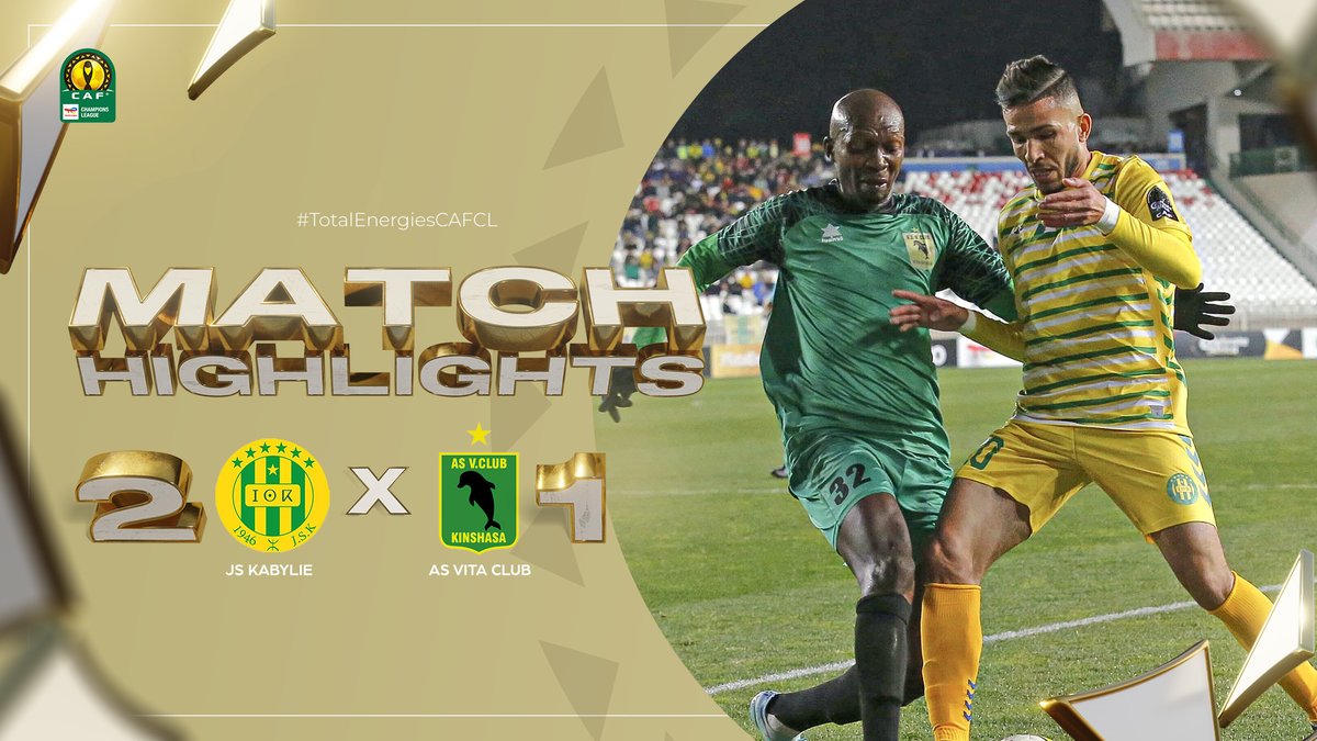 ๐ฅ HIGHLIGHTS: After marvelous goals from both side, JS Kabylie bag the 3 points at home vs AS Vita Club! ๐ฅ #TotalEnergiesCAFCL | #JSKASV | Football Together
