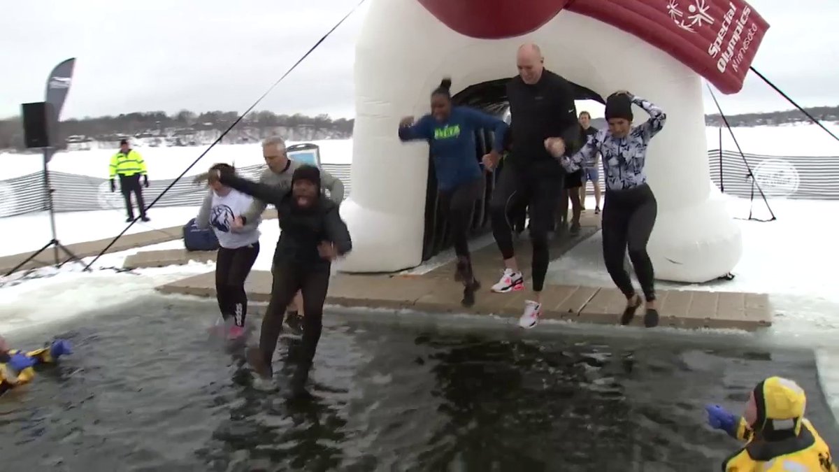 Can't change your mind now: Michael Grady says he's committed to doing the Polar Plunge for Special Olympics Minnesota with Jim Petersen &amp; Rebekkah Brunson again next year!! 🥶 What a fun, meaningful event that supports Special Olympics Minnesota. 💙