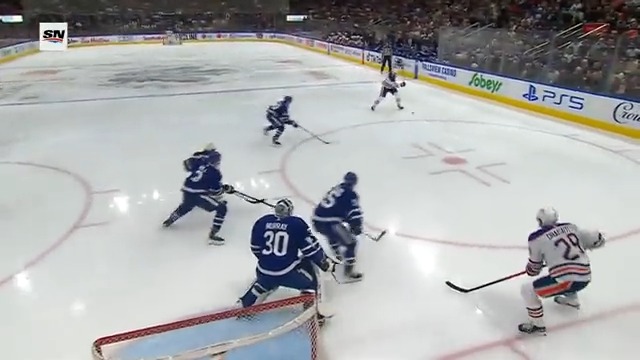 Mattias Ekholm gets his first with the Edmonton Oilers! 🚨 📺: Sportsnet ➡️ #NHLonSN