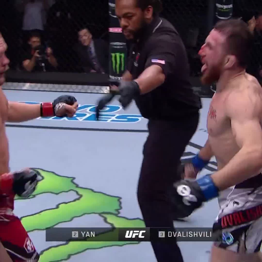 Machine like output by Merab “The Machine” Dvalishvili! #UFCLasVegas