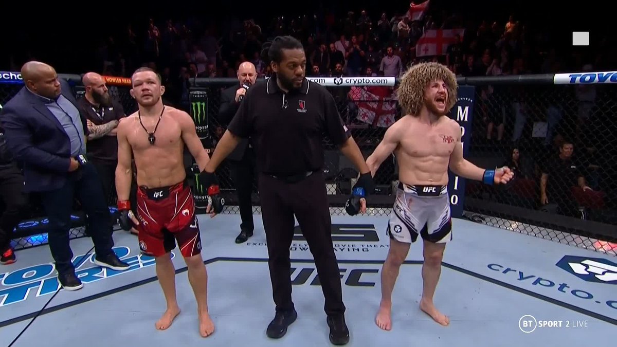 50-45 50-45 50-45 Merab Dvalishvili does enough to score a unanimous decision victory at #UFCLasVegas 👏