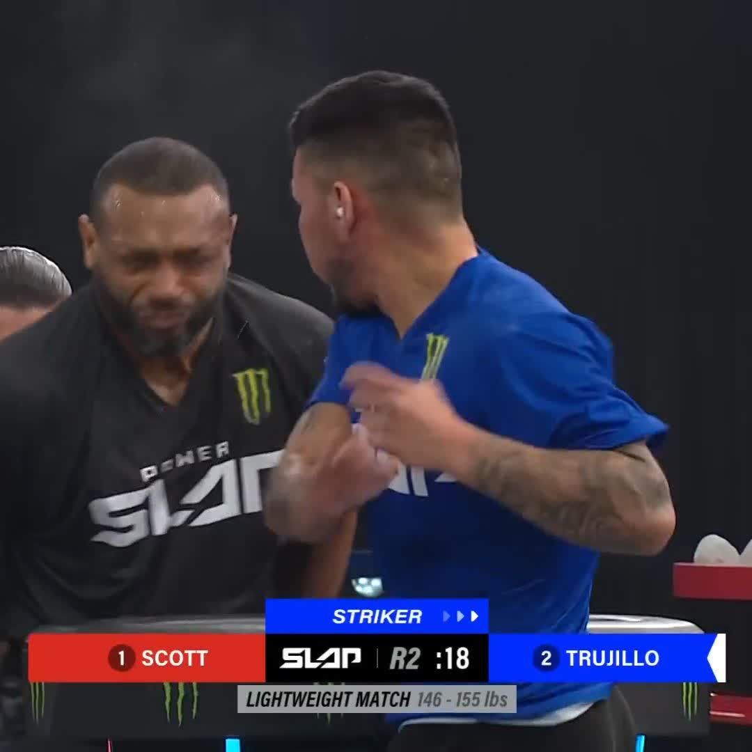 ROBERT TRUJILLO WITH THE FIRST KO OF THE NIGHT!! 😱 [ Watch #PowerSlap1 LIVE and FREE on Rumble: ]