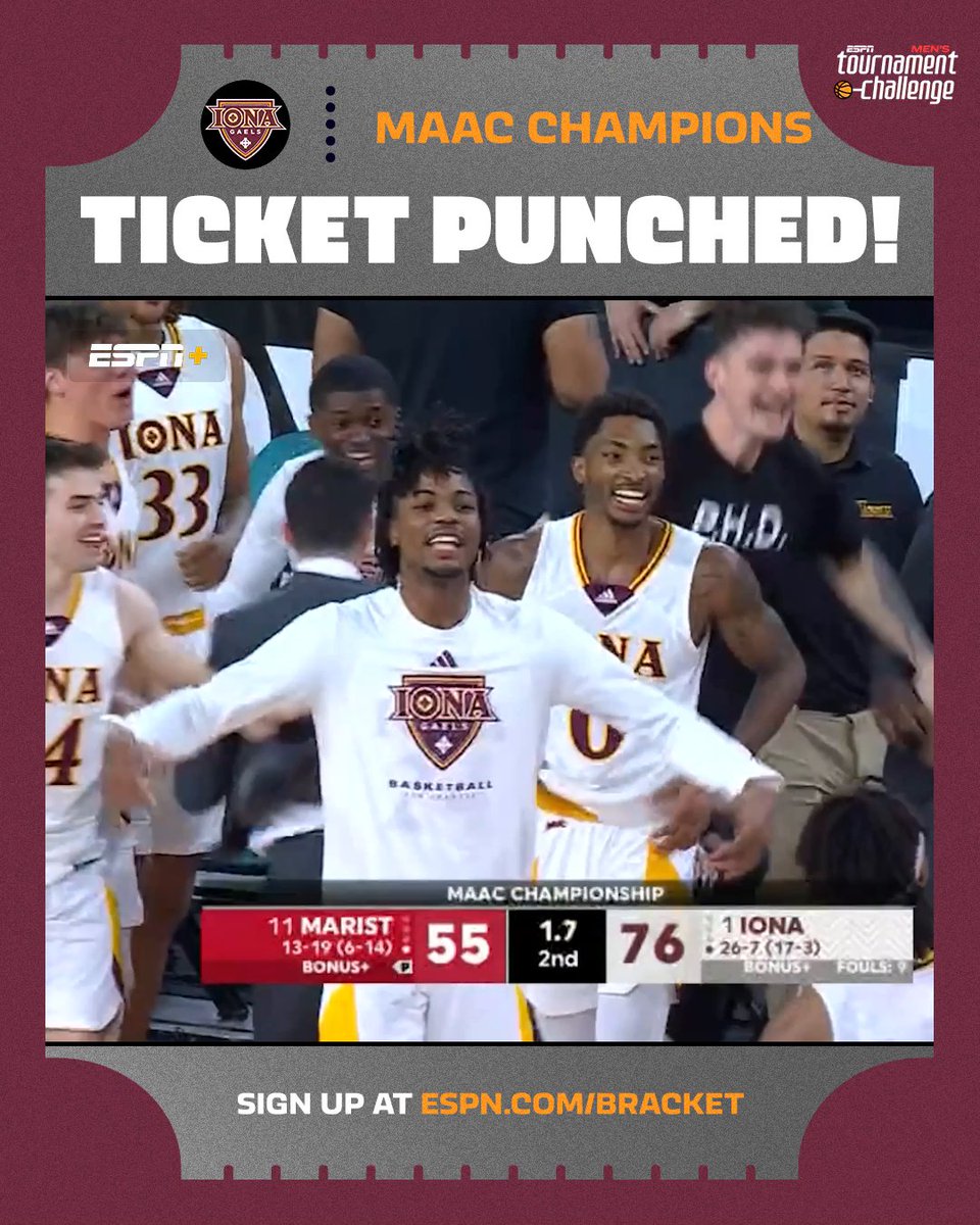 .Iona Men’s Basketball is going DANCING‼️