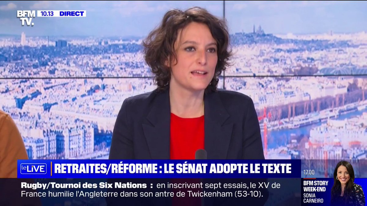 Mélanie Vogel (Mélanie Vogel), sénatrice EELV: "Emmanuel Macron n'a pas été élu pour mettre en place la réforme des retraites, il a été élu car des gens comme moi ont voté contre le 'Front' national'
