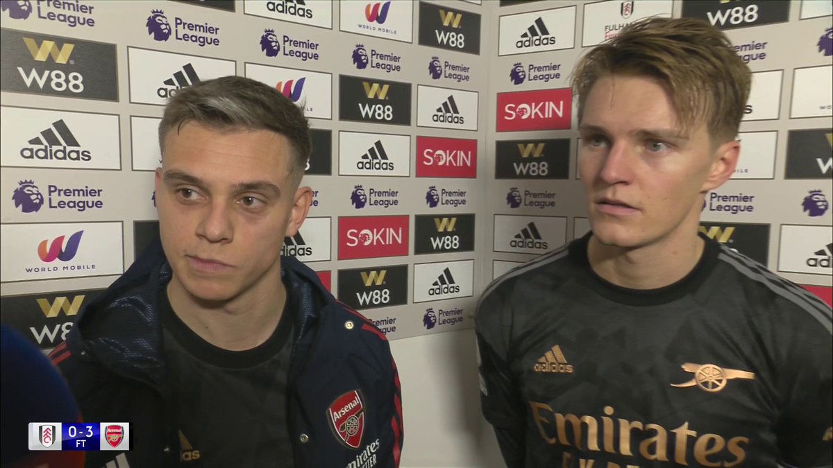 "I 𝐋𝐎𝐕𝐄 to play with him" 👏 Odegaard's respect for Trossard. THREE assists 🔥 🤯