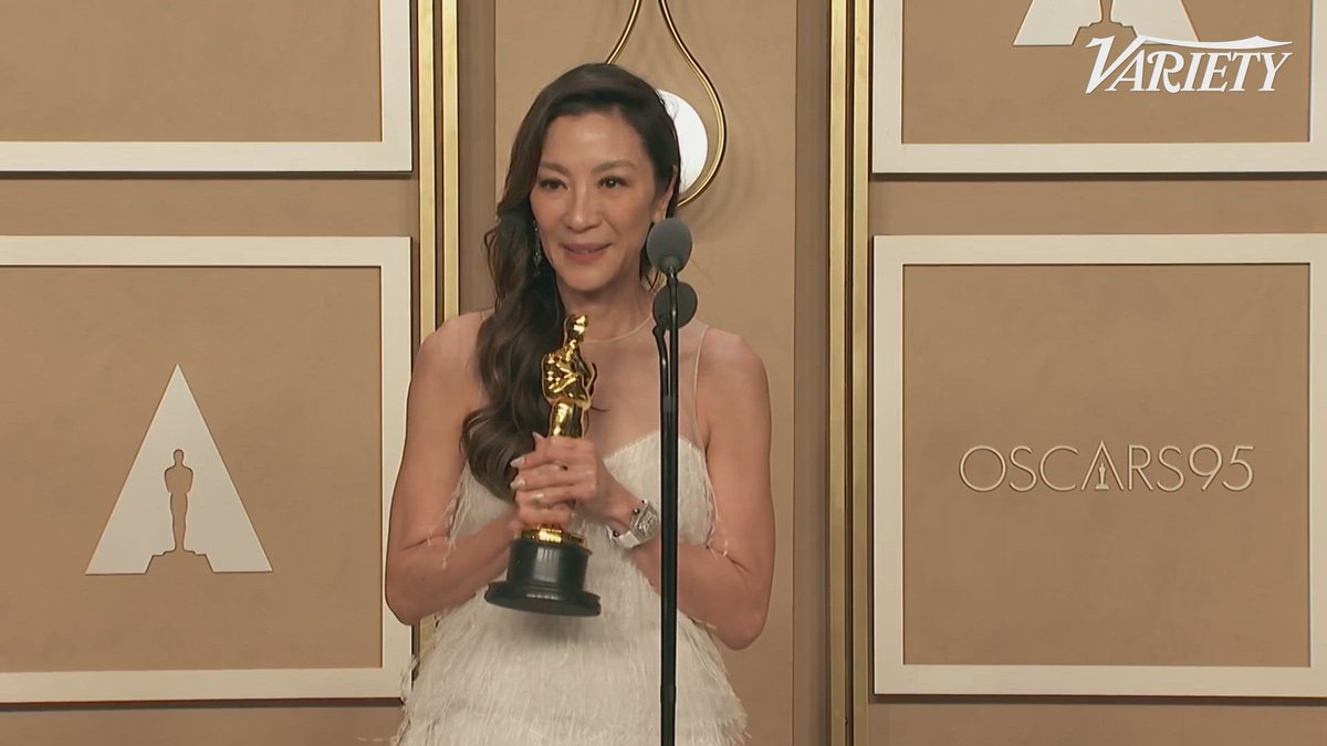 Michelle Yeoh on her historic #Oscar win: “Tonight, we freaking broke that glass ceiling!”